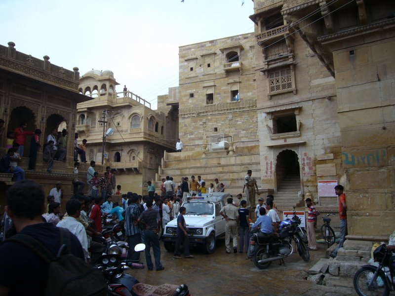 Riots by police recruits. Apparently they wanted free run of the palace.